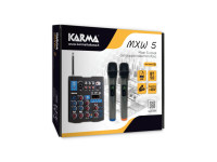 Karma Mesa Mistura 5 Canais c/ 2 Microfones s/ Fios Karma Mesa Mistura 5 Canais c/ 2 Microfones s/ Fios